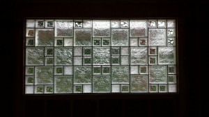 Beautiful glass block window using Decora, Mist and Decora LX blocks in different sizes